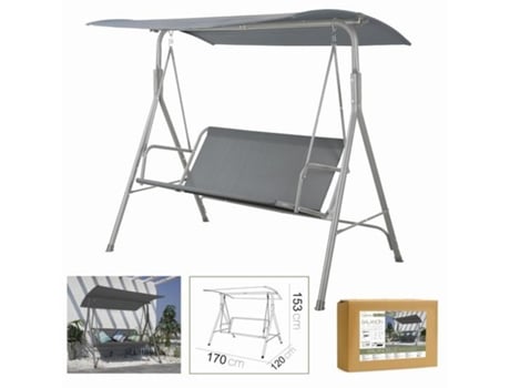 Poltrona Balanço 3 Lugares Antracite 170 X 120 X 153 Cm Fornor