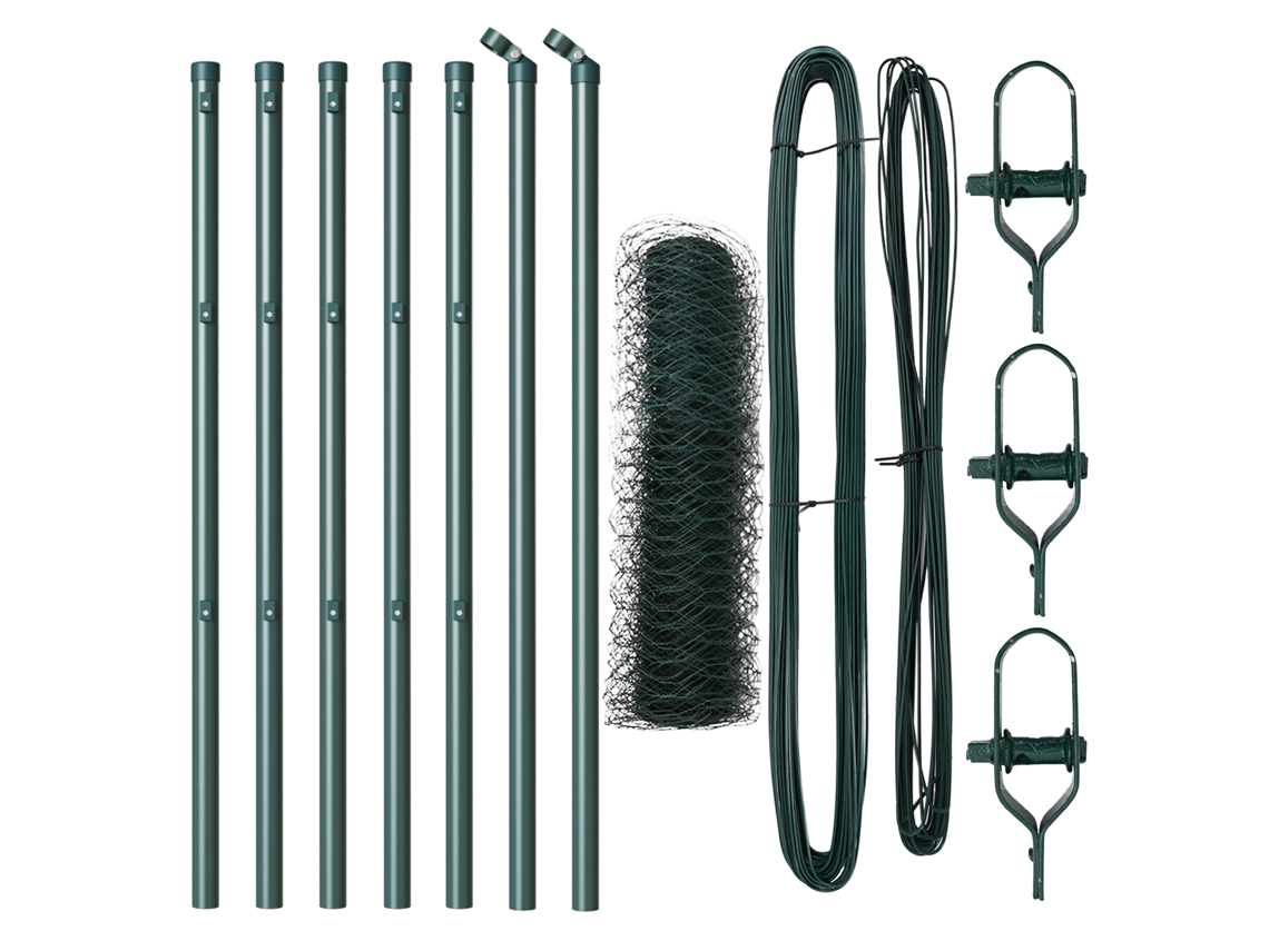 Conjunto 1 Cerca Para Jardim Vidaxl Verde Aço (10 X 0,6 M)