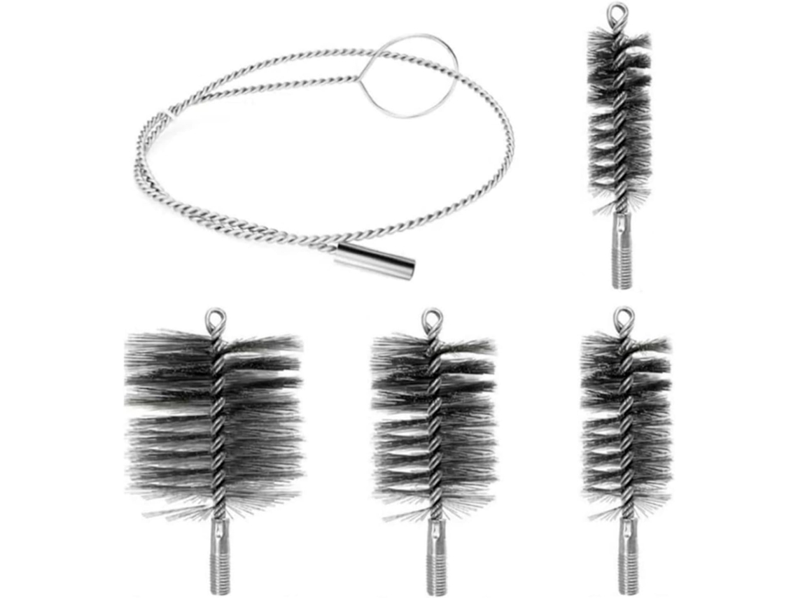 Conjunto De Escovas Para Limpeza Chaminés, Escova Para Tubos, Escova Metálica, Kit De Limpeza Chaminés Com Haste