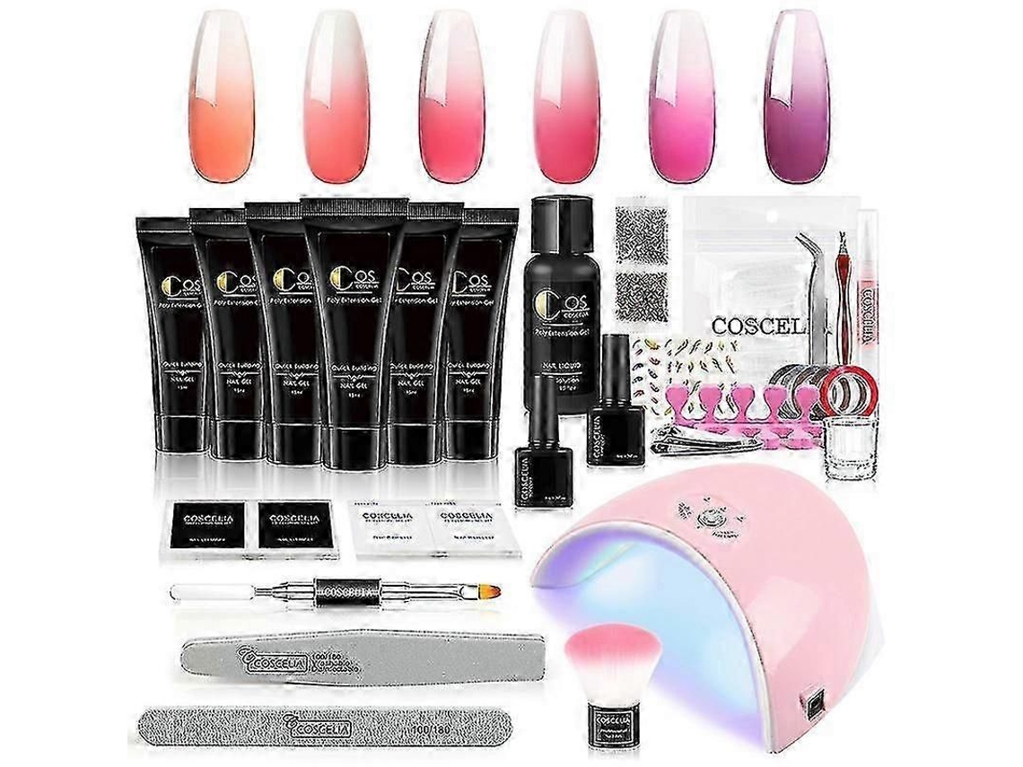 2025 Muzxr Nail Polishes Uv Art Extension Gel 6*15ml Thermo Poly Polish 36w Uv/led Lamp Starter Hzp GOKOCO