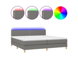 Box Spring Bed, Box Spring Beds Vidaxl Cinzeto Tecido (200 X 200 Cm)