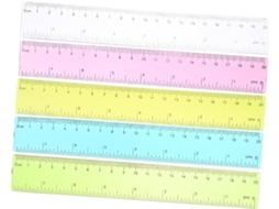 Régua De Plástico 30cm, Conjunto De 5 Peças, Ferramenta De Medição Matemática Para Desenho, Material De Escritório