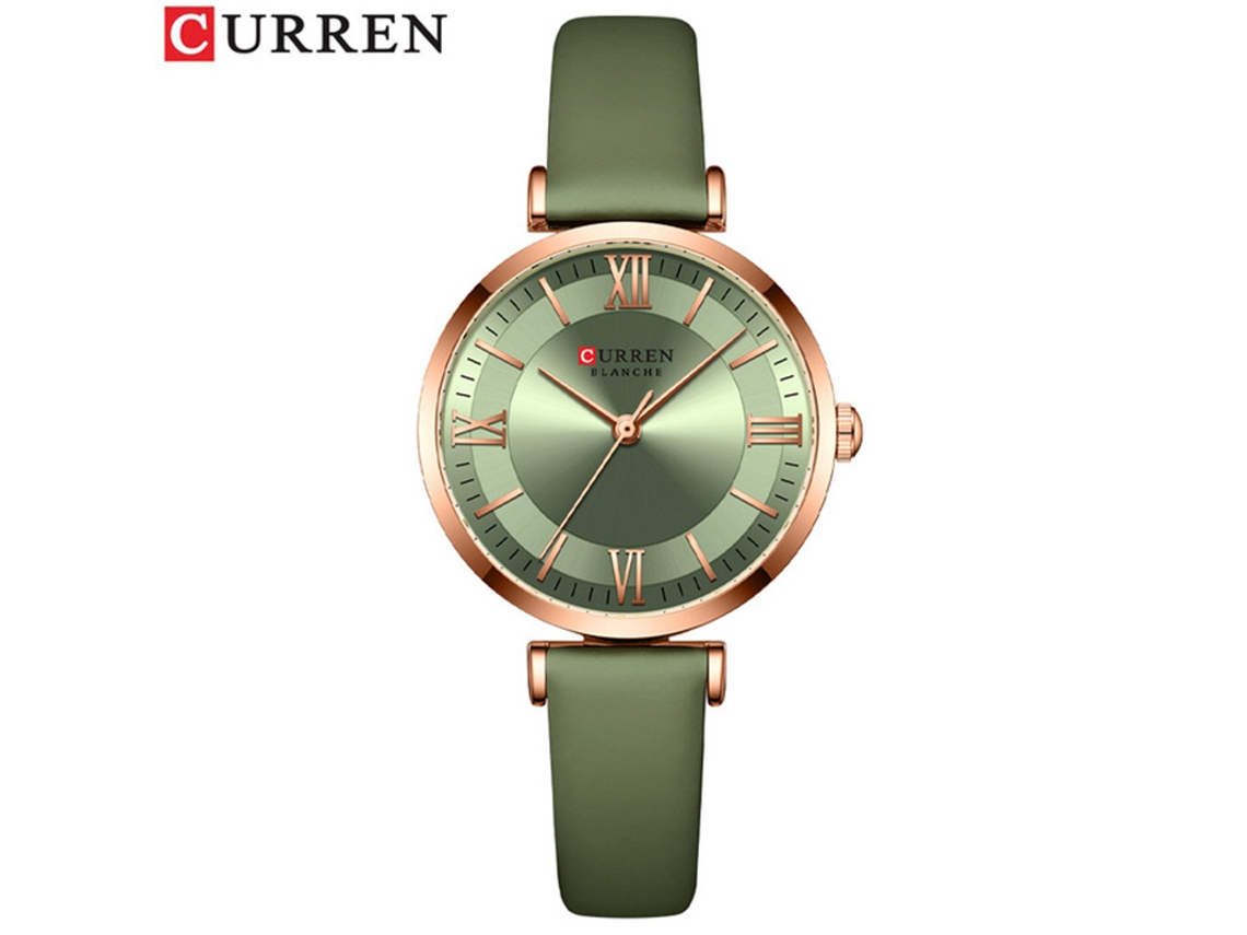 Relógio MDUG de Luxo Feminino, Pequeno, Elegante, Mostrador Dourado e Branco