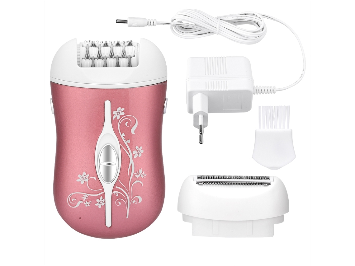 Depiladora Elétrica Recargable Para Mujer Rosa