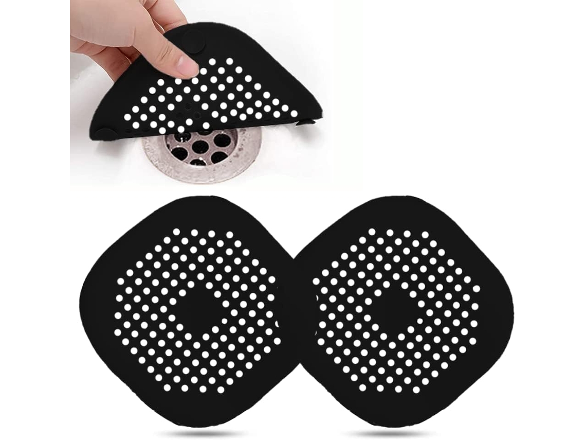 Conjunto De 2 Tampas De Silicone Para Ralo, Filtro Para Ralo De Cozinha Com Ventosa