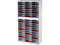 803.02 :Modulo Classificador Paperflow Mono-Bloco com 36 Divisorias Na Cor Cinza Preco Uni. Venda Multiplos 1