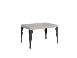 Mesa Extensível Paxon Cashmere 120/204x80 Cm Com Pernas Antracite Itamoby