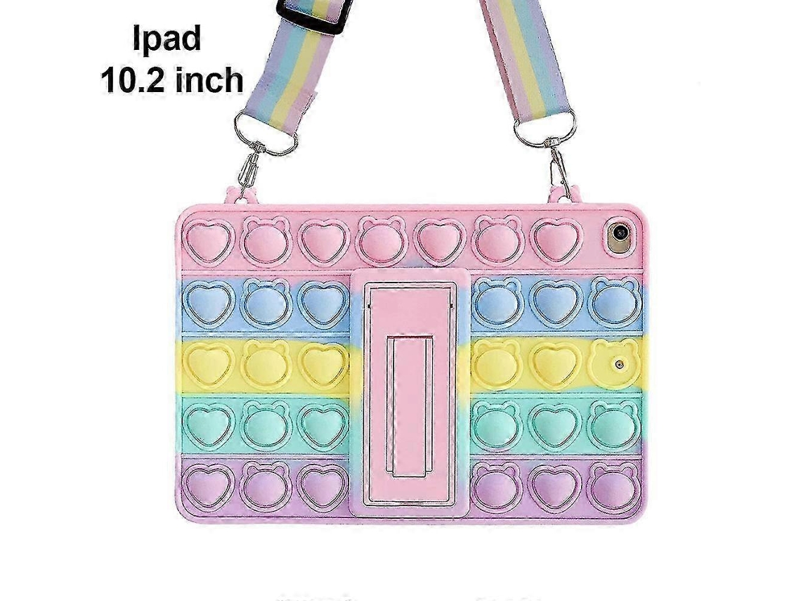 Capa De Silicone Natural Para Pop It, Alívio Do Estresse, Proteção Total, Capa Multifuncional Com Ipad De 10,2 Polegadas Aquaforge