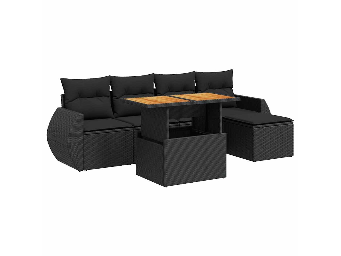 Garden Sofa Set, Garden Sofa Sets Vidaxl Preto Rattan / Vime (n/a)