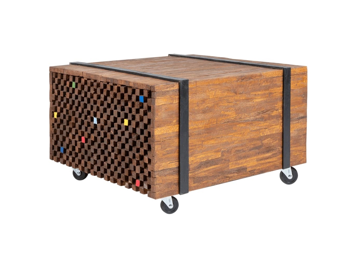 Vidaxl Mesa Lateral Em Teca 60x60x38 Cm
