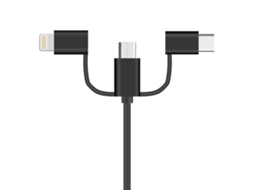 Cabo Lmobile Micro Usb/Type com Lightning 3 em 1 Preto
