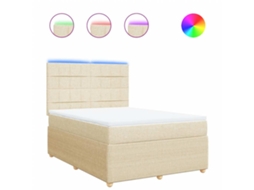 Box Spring Bed, Box Spring Beds Vidaxl Creme Tecido (160 X 200 Cm)