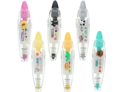 6 Fita Corretiva, 4m, para Material Escolar, para Scrapbooking CHABERLU