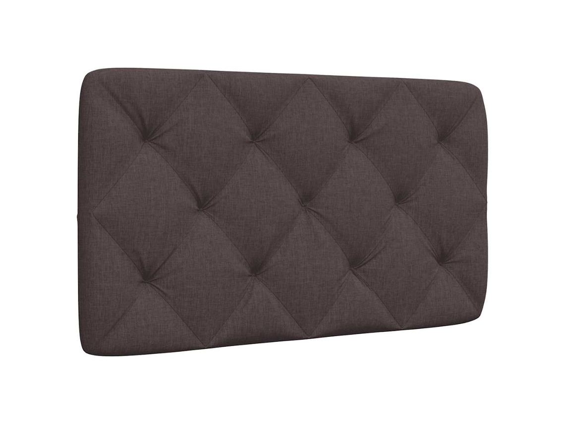 Vidaxl Almofadão De Cabeceira 80 Cm Tecido Castanho-escuro