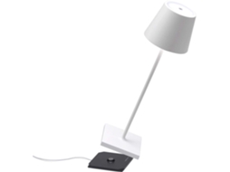 Candeeiro de Mesa Led ZAFFERANO Branco Recarregável e Regulável