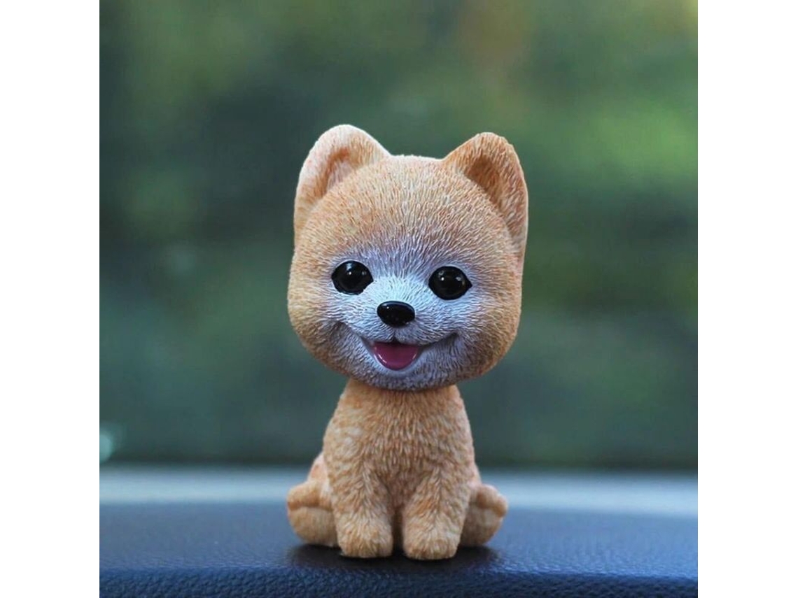 Figura De Perro Cute Con Cabeza Moviéndose Decoración Para Tablero De Coche Sin Pilas