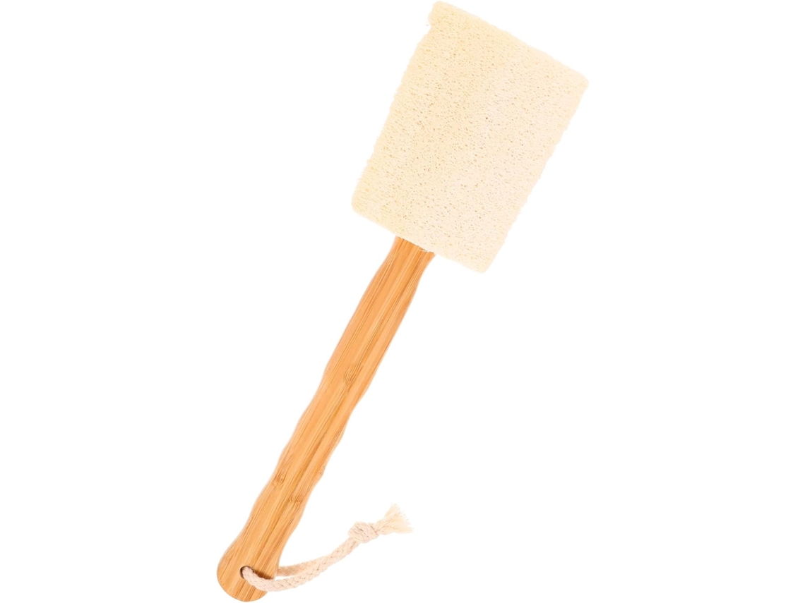 Escova De Banho Bucha Natural, Ferramenta De Limpeza Esfoliante Para Pele Com Cabo