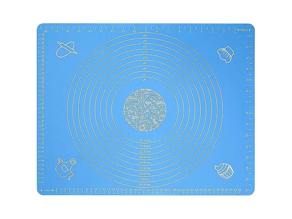 Tapetes de silicone antiaderentes reutilizáveis Slowmoose (sem BPA), 50 x 40 cm (azul)