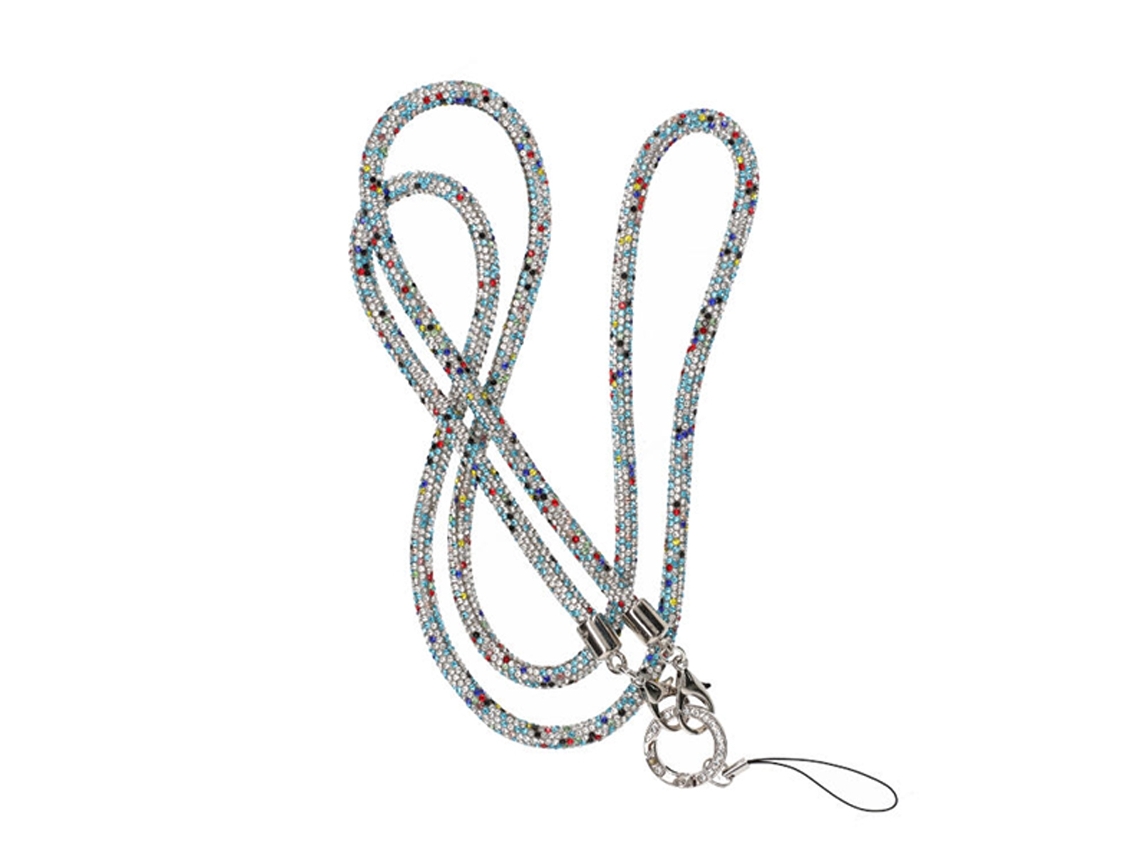 Colar Com Alça Para Celular De 120 Cm - Glitter Multicolorido