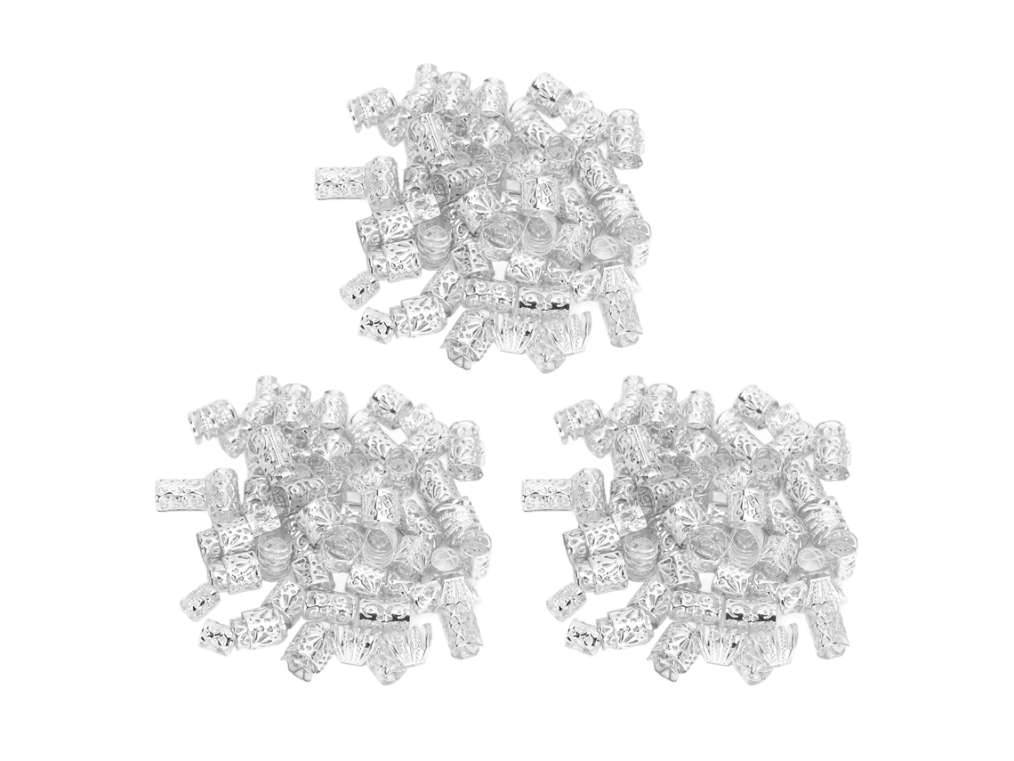 2026 300pcs Perlas Diy Retrô para Barba e Cabelo para Homens e Mulheres