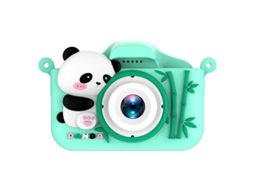 Câmera Dupla Hd Infantil de Desenho Animado YUNZII (câmera Dupla de Alta Definição Panda Verde, Cartão de Memória Não Incluído)
