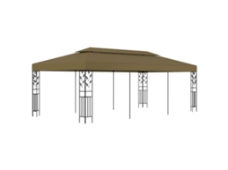 Vidaxl Gazebo 6x3 M 180 G/m² Cinzento-acastanhado