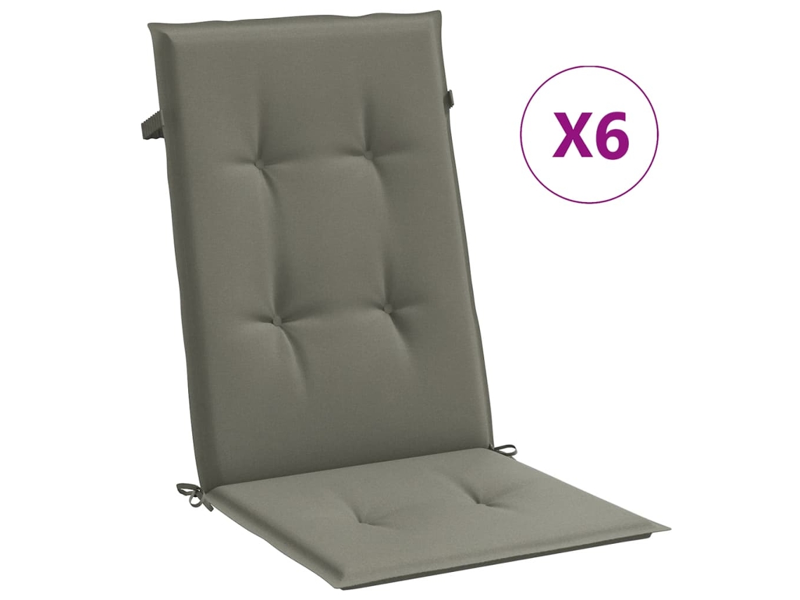 Highback Chair Cushion, Highback Chair Cushions Vidaxl Cinzeto Tecido (120 X 50 X 4 Cm)