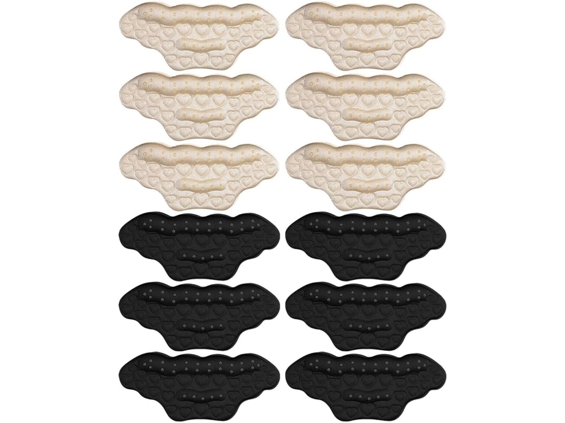 Protetores De Calcanhar Antiderrapantes, 6 Pares, Confortáveis E Adesivos, Protegem Contra Abrasão, Ideais Para Sapatos