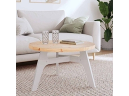 Vidaxl Tampo De Mesa Redondo Ø70x3 Cm Madeira De Pinho Maciça