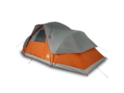 Tenda Familiar Cúpula para 9 Pessoas VIDAXL Impermeável Cinza/Laranja