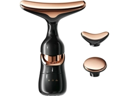 Dispositivo De Beleza Abrangente Massageador Facial E Pescoço 3 Em 1 Com Vibração Para Maior Elasticidade Da Pele Preto Bestvite