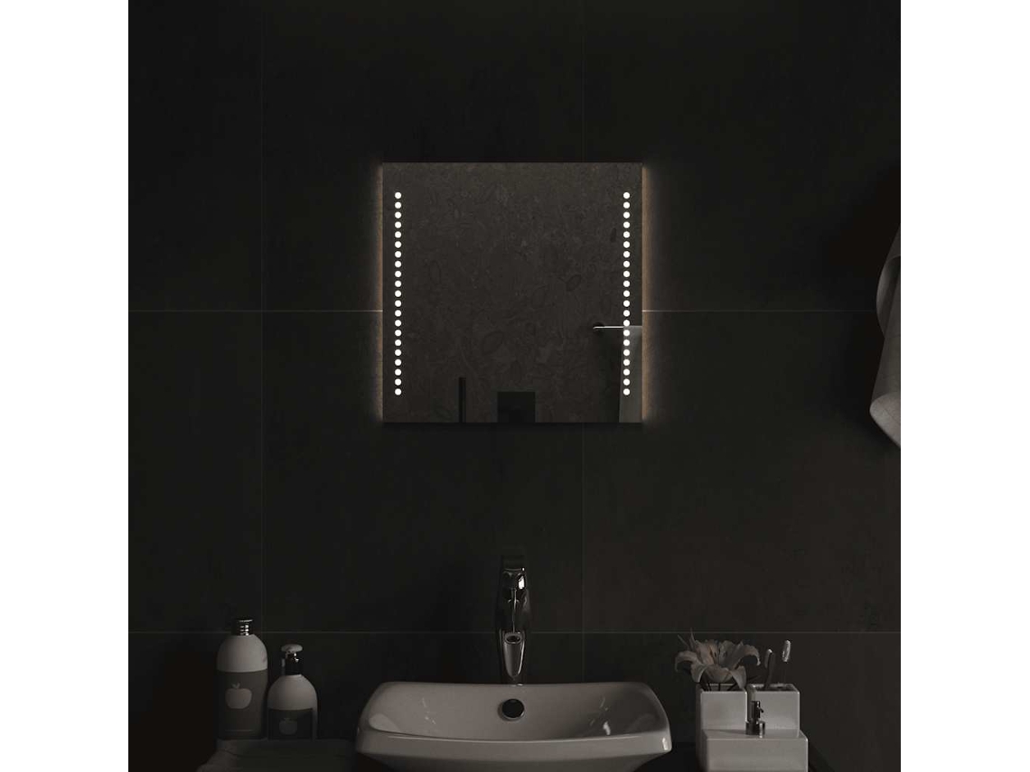 Vidaxl Espelho De Casa De Banho Com Luzes Led 40x40 Cm