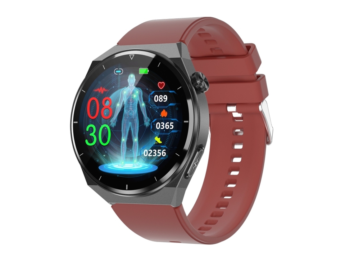 Relógio Inteligente Com Pulseira De Silicone De 1,39 Polegadas, Com Suporte Para Ecg/cuidados Domiciliares Remotos (vermelho)