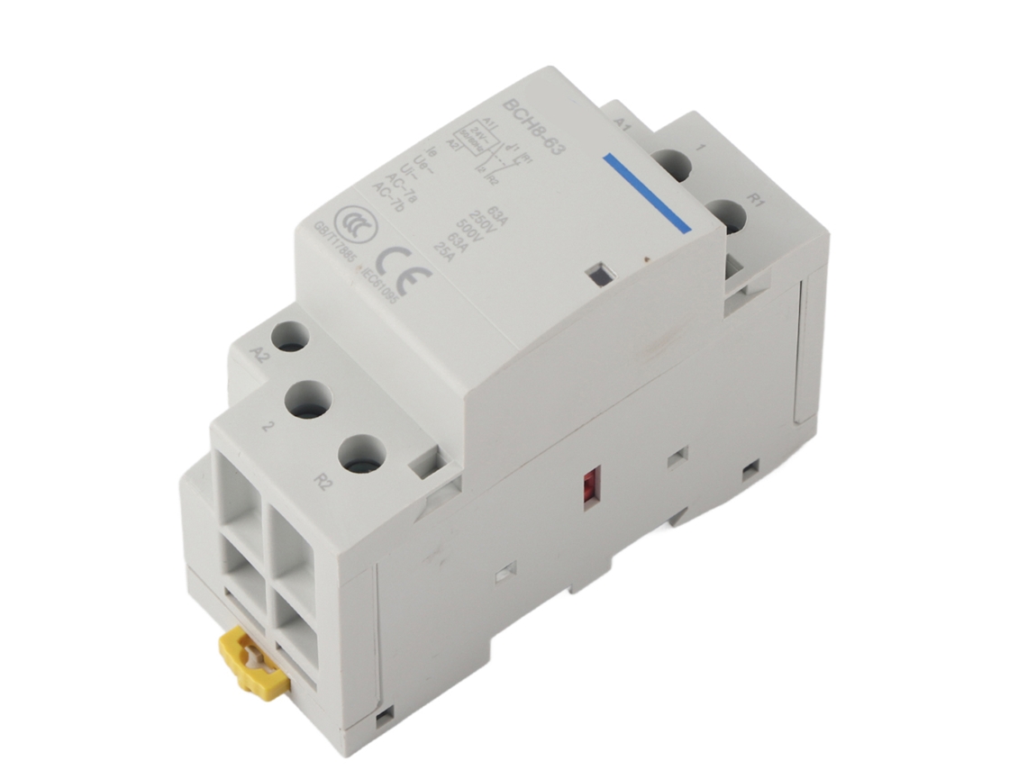 Contacto de Ca Doméstico 2p 63a Montaje Din Rail 1no 1nc 24v