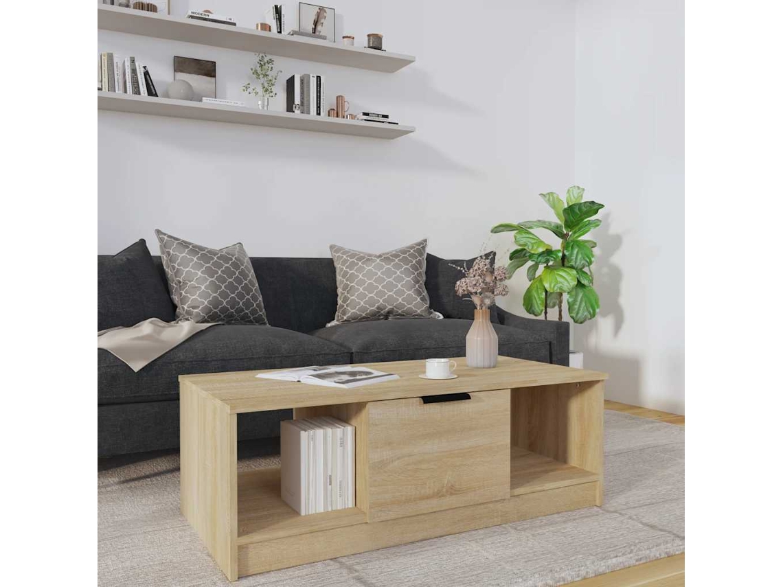 Vidaxl Mesa De Centro 102x50x36 Madeira Processada Carvalho Sonoma