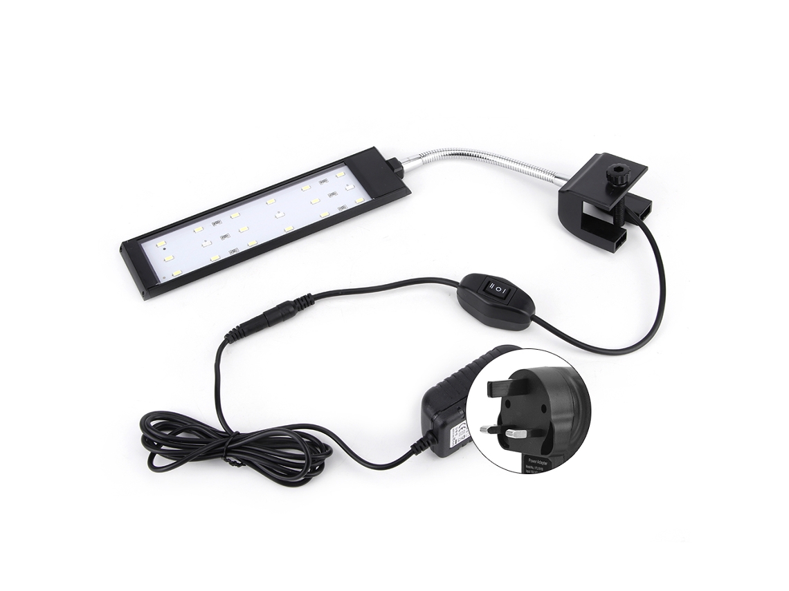 Lâmpada de Clip para Tanque de Peixes 7w 18 Led | S/MARCA
