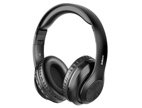 Inkax Auscultadores Bluetooth Microfone integrado 6 horas de autonomia Preto