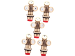 Conjunto De 5 Bicos Irrigação Em Latão Com Jato Uniforme E Design 3
