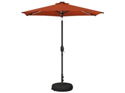 Conjunto 1 Guarda-sol De Jardim Vidaxl Terracota Poliéster (230 X 230 Cm)