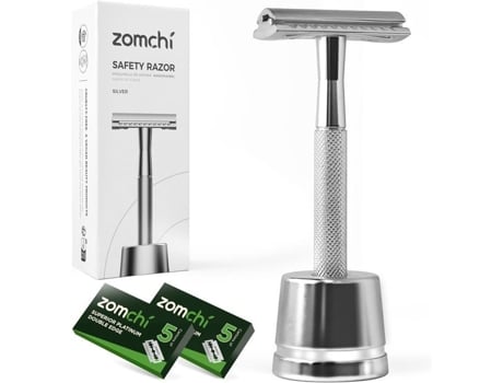 Rasoir De Segurança Com 10 Lâminas De Segurança, Rasoir Em Metal Para Homem E Mulher Com Suporte Para Rasoir Prata Fnmjisdhguisgdyusd