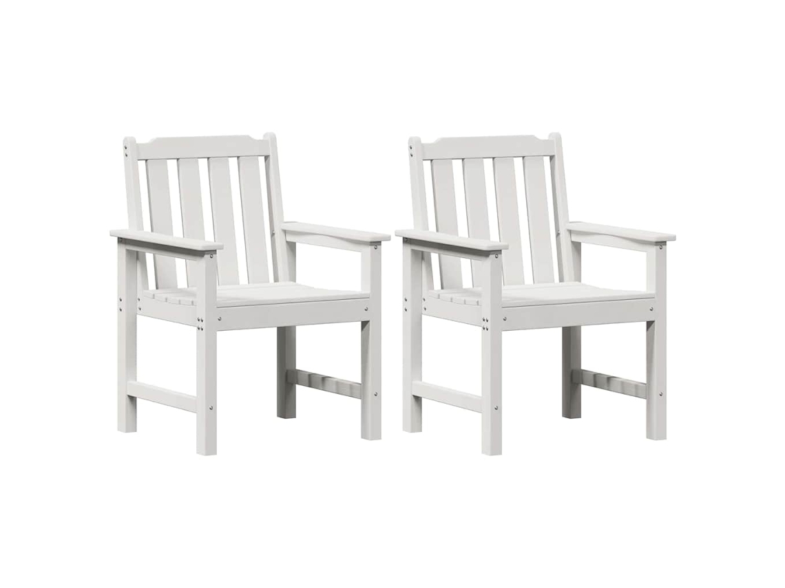 Maison Exclusive - Cadeira De Jantar De Jardim 2 Unid. Branco Hdpe