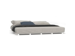 Bed Frame, Bed Frames Vidaxl Branco Madeira De Pinho (200 X 200 Cm)