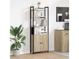 Vidaxl Gabinete De Livros 6 Níveis 60 X 24 X 161 Cm Carvalho Sonoma
