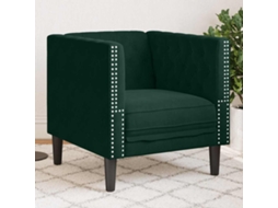 Vidaxl Sofá Chesterfield Veludo Verde-escuro