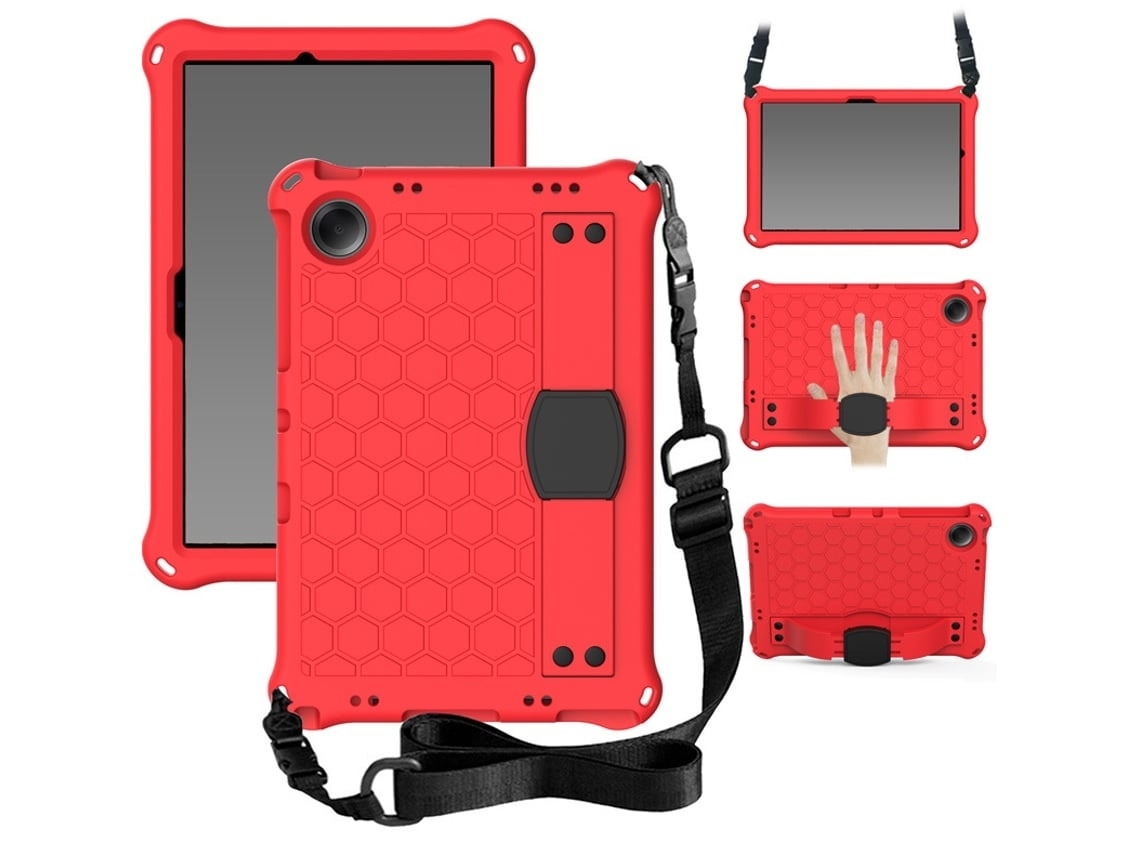 Capa Para Tablet Lurelia, Compatível Com Samsung Galaxy Tab S6 Lite 10.4 P615/p610, Vermelho, Suporte Giratório, Proteção Antiquedas