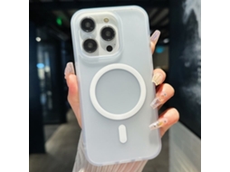 Capa Transparente Híbrida Para Iphone 13 Pro Max - Tpu E Pc Com Magsafe - Branca