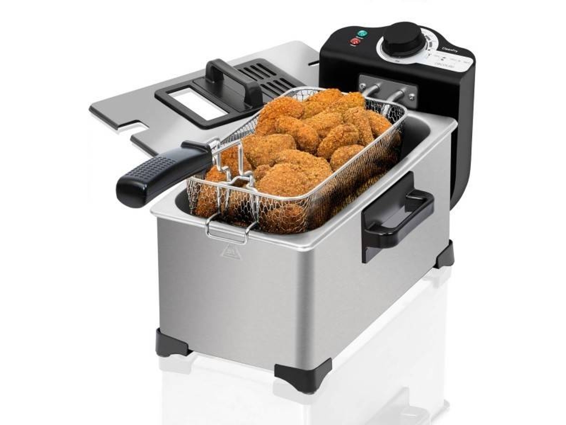 Fritadeira com Óleo CECOTEC Cleanfry (3 kg - Inox)