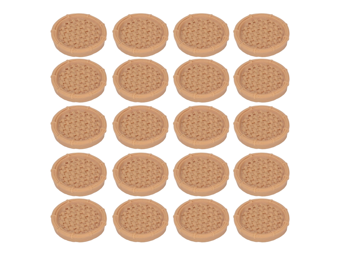Mali 20pcs Prato de Bambu Miniatura em Resina Realista para Casinha de Boneca 1/12 1/6