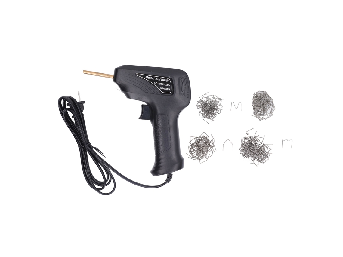 Soplete De Soldadura Plástica Com Grapadora Robusta Para Reparação De Parachoque Kit De Pistola Soldadora Plástica Plug Us 100‑120v Preto