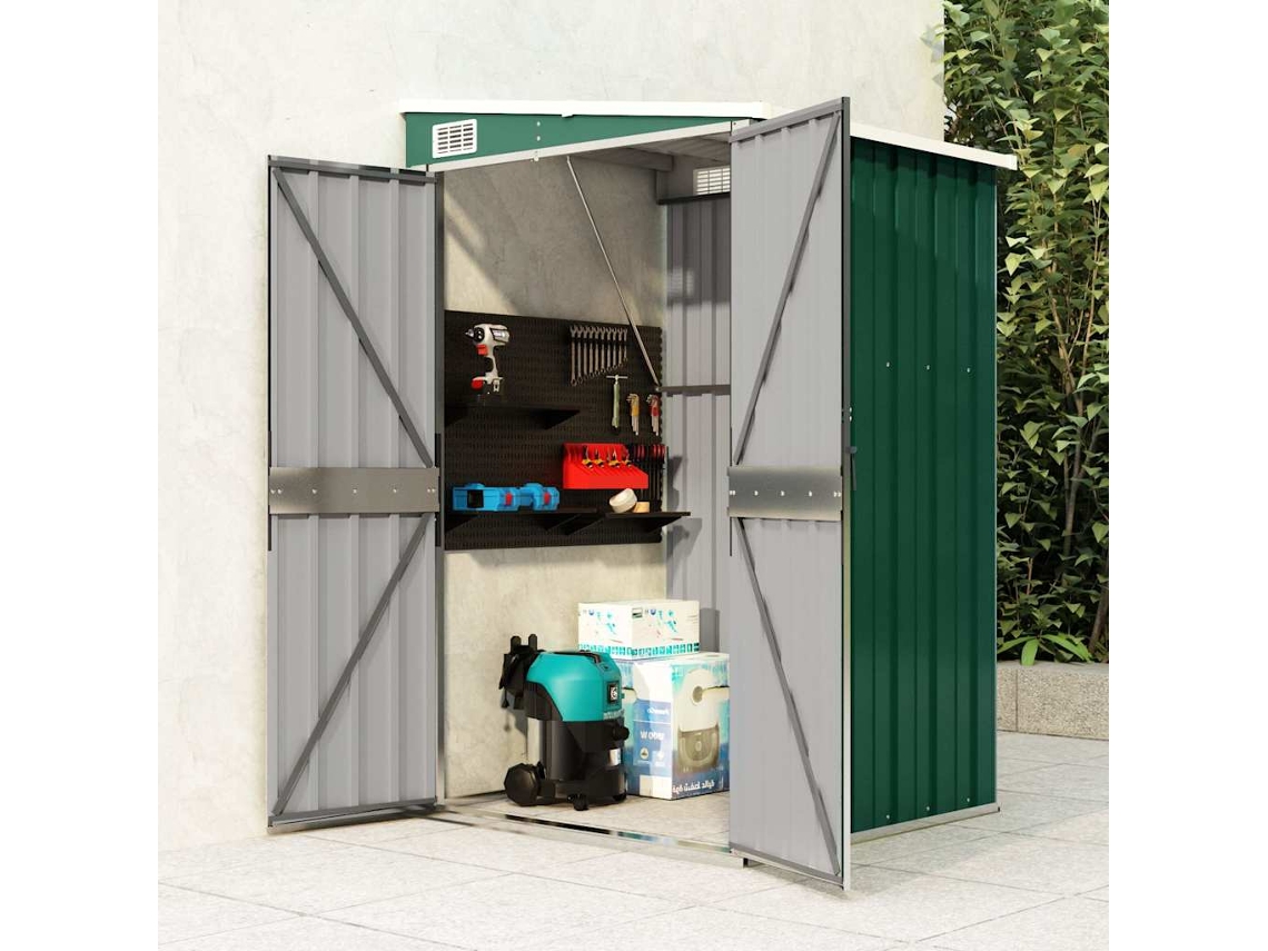 Vidaxl Abrigo Suspenso P/ Jardim 118x100x178 Cm Aço Galvanizado Verde